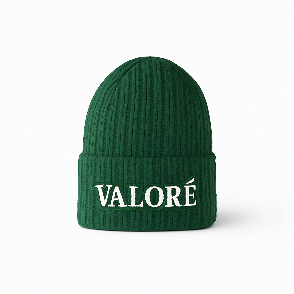 VALORÉ Classic Knit Beanie – Green
