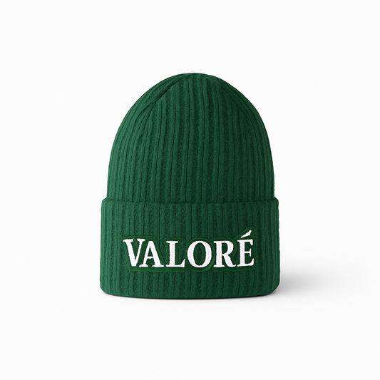VALORÉ Classic Knit Beanie – Green